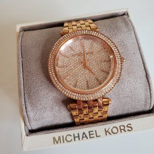 NEW Michael Kors  Darci Rose Gold-Tone Watch